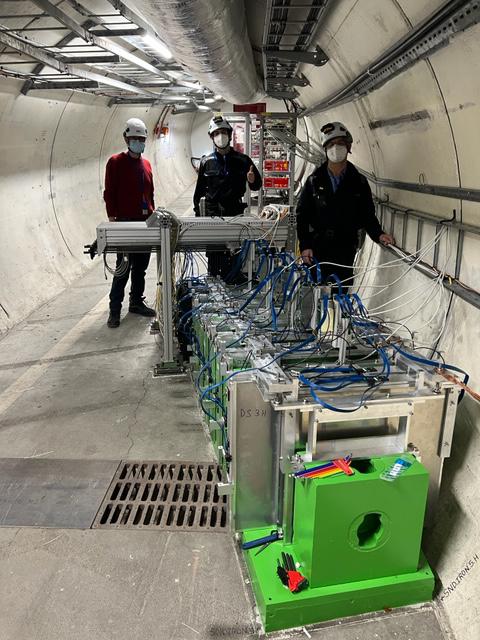 SND@LHC muon detector installed in LHC TI18 (December 2021)